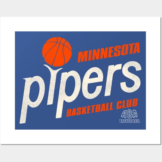 Defunct Minnesota Pipers Basketball Team Wall Art by Defunctland